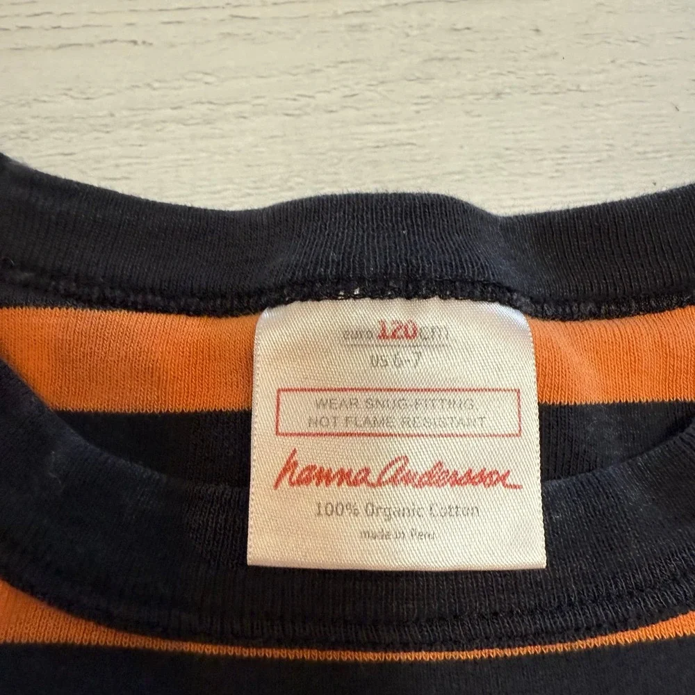 Hanna Andersson Halloween orange Star‎ Wars darth Vader pajamas size 5,6,7